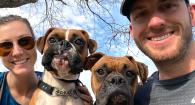 Dr. Sarah Garver, Benny, Chupi and Mitch Garver