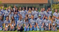 Group photo on front lawn of Magruder Hall