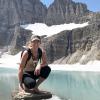 Rachael Gruenwald poses at a high-mountain lake. 